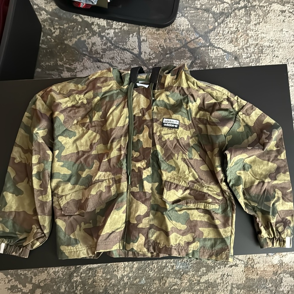 Adidas Zip Up Hooded Windbreaker